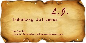 Lehotzky Julianna névjegykártya